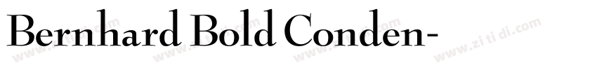 Bernhard Bold Conden字体转换